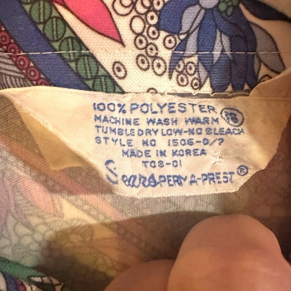 VINTAGE 70s Sears Paisley Button Up Shirt - Picture 8 of 11